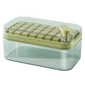 가와시마야 아이스 트레이 32구 스쿱 포함 XW-462-005, 23.8x13.5x..., 그린, 1개