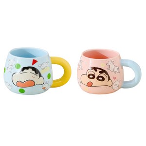 StarR 짱구 입체 세라믹 머그컵 2개입