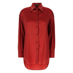 톰포드 실크 긴소매 셔츠, 레드계열, Italy 40