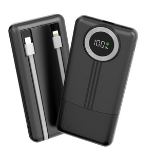 KLIFE 고속충전 대용량 보조배터리 10000mAh PD 22.5W QC3.0 케이블 일체형 LED 잔량표시