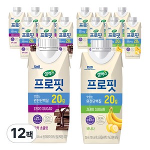 셀렉스 프로핏 (모카초콜릿6+바나나6), 250ml, 12개