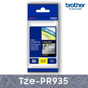 브라더 브라더정품 Tze-PR955_프리미엄실버/화이트24mmx4m 라벨테이프, 1개