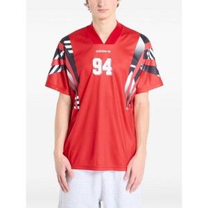 아디다스 산티아고 V넥 저지 티셔츠, 레드계열, XXL(KR 115)