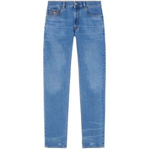 베르사체 메두사 헤드 장식 미드라이즈 슬림 핏 진