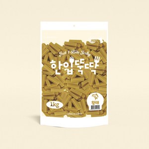 한입뚝딱 강아지 대용량 져키 간식, 황태맛, 1kg, 1개