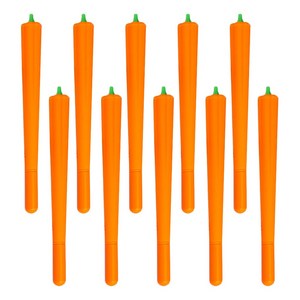 실리콘 젤리펜 야채볼펜 귀여운 부드러운 잉크 페이크 인테리어소품 0.5mm, 10개, 호박볼펜