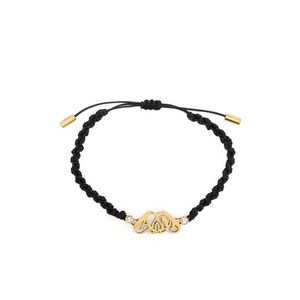 알렉산더맥퀸 씰 장식 브레이디드 스트랩 브레이슬릿