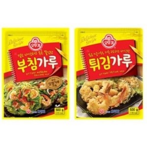 예이니식품 오뚜기 튀김가루+부침가루 각1개씩(총2개x500g) 부침개파전김치새우, 1세트, 500g