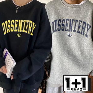 1+1 여성 맨투맨 긴팔티