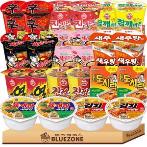 소컵라면 12종 24개 A세트(신라면2+육개장2+김치육개장2+불닭2+까르보불닭2+진짬뽕2+새우탕2+진라면매운2+열라면2+참깨라면2+왕뚜껑미니2+도시락2)