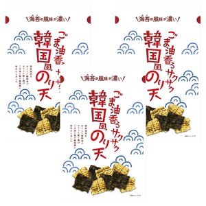 Maruka Food Expenses Rich Series 참기름 향이 나는 바삭바삭한 한국풍 김 튀김 스낵, 60g, 3개