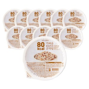 슬로우래빗 80kcal 가벼운 통밀파로 곤약밥, 130g, 12개