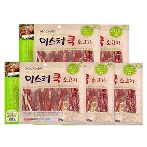 미스터쿡 강아지 슬라이스 간식, 소고기, 300g, 5개