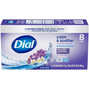 다이알 라벤더향 비누 Dial Antibacteial Ba Soap 8개입, 8개