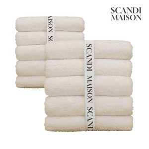스칸디메종 프리미엄 호텔 타올 200g 40수 코마사 선물용 수건, No.2 파우더 아..., 10개
