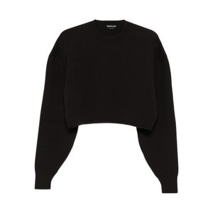 톰포드 라운드 넥 크롭 스웨터