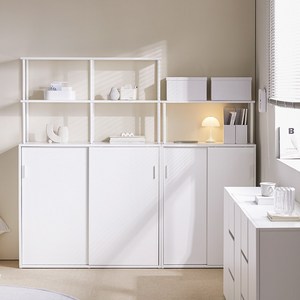 [이번달 추가할인] 포더홈 플레인 친환경E0등급 다용도 거실장 주방 수납장 서랍장 장식장 렌지대 높은거실장, 크림옐로우 선반+화이트 봉, 추가구성) 시스템 선반 800 2단