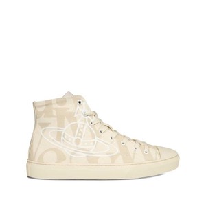 비비안웨스트우드 구체 프린트 하이탑 스니커즈, IT 40(KR 250), 베이지계열