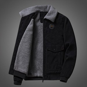 POMTOR 카라넥 램스울 남자 자켓 루즈핏 가을 코르덴 숏 코트