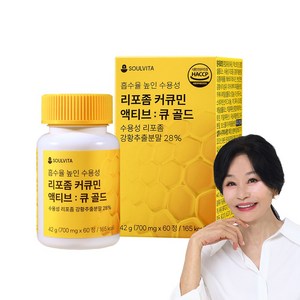 소울비타 흡수율 높인 수용성 리포좀 커큐민 액티브 : 큐 골드, 30회분, 1개