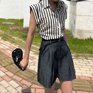 [난닝구]디번프 린넨벨트숏팬츠