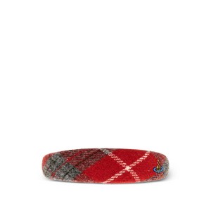 비비안웨스트우드 타탄 패턴 헤어밴드