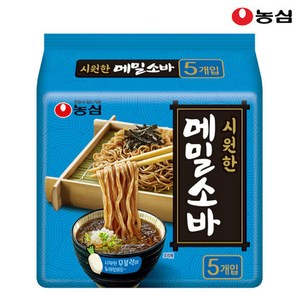 농심 메밀소바맛면 127g x 5 X 1개, 5개