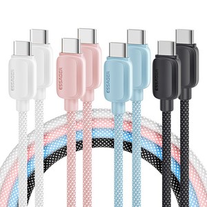 Essager PD 100W 마카롱 C타입 고속 충전 케이블 2개입