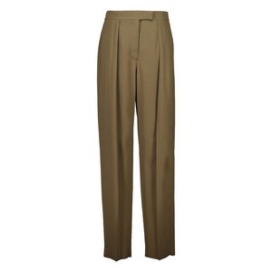 페라가모 플리츠 디테일 팬츠, 브라운계열, Italy 42(KR 66)