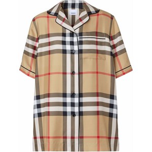 버버리 버버리 빈티지 체크 실크 파자마 셔츠