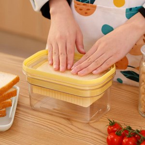 밀폐용기 버터 커터기 뚜껑이 있는 스테인리스 커팅 버터 수납 케이스 버터 보관 케이스