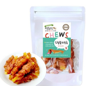멍도락 국내수제간식 소힘줄스틱 소힘줄 100% 치아치석관리 스트레스해소 도움 강아지껌, 5개, 70g, 소힘줄치킨츄 S