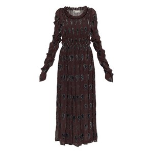 토리 버치 페이즐리 프린트 미디 드레스, 브라운계열, US 8(KR L)