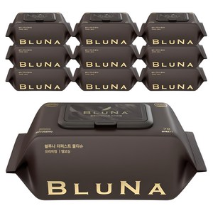 블루나 더퍼스트 프리미엄 엠보싱 물티슈 캡형