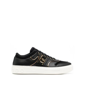 페라가모 로고 장식 로우탑 스니커즈, Size 8(KR 270), 블랙계열