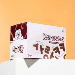 한글과자 초코맛 (6 봉지 * 50gm), 50g, 6개