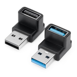 USB 3.0 어댑터 90도 상향 각도 및 하향 각도 90도 USB 3.0 A형 플러그 - USB-A 소켓 어댑터 USB 3.0 앵글 커플링 어댑터 고속 충전 컨버터 OTG