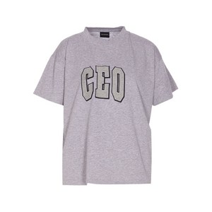 발렌시아가 레터링 디테일 티셔츠