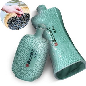 서제천영농조합 자연산 100% KJ-TONGSANG 다슬기기름 도자기병, 1세트, 450ml