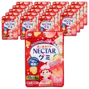 후지야 넥타 구미 과즙 가득 복숭아, 54g, 20개