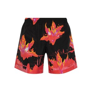알렉산더맥퀸 그래픽 프린트 쇼츠, 블랙계열+핑크계열, Standard L