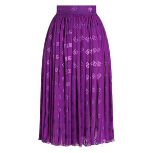돌체앤가바나 DNA 로고 프린트 미디 스커트, 바이올렛/보라계열, Italy 38(KR 33)