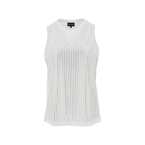 엠포리오아르마니 퍼포레이티드 탱크 탑, 화이트계열, Standard M(KR 66)