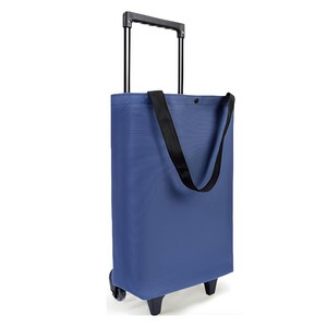 Tiger Pavilion 다용도 접이식 트롤리 쇼핑 카트, 네이비, 1개