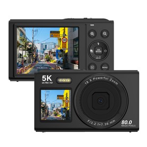 RUNHome 하이엔드 WiFi 디지털 카메라 8000W 픽셀 여행용 인생+128G메모리카드