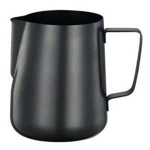 Mojia 스테인리스 밀크저그 600ml, 블랙, 1개