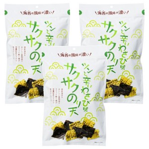 Maruka Food Expenses Rich Series 톡 쏘는 매운 와사비 바삭바삭한 김 튀김 스낵 대용량, 85g, 3개