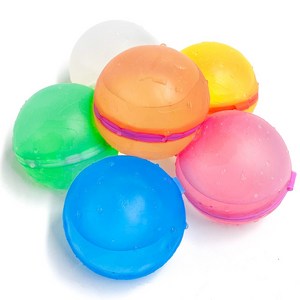 크앤비 재사용가능 자석 물풍선 물놀이 공 6p, 7cm, 그린,블루,옐로우,오렌지,화이트,핑크
