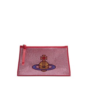 비비안웨스트우드 구체 체인 레더 클러치