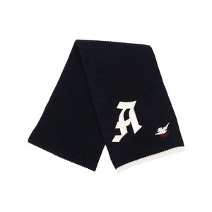 알렉산더맥퀸 자수 로고 골지 니트 스카프